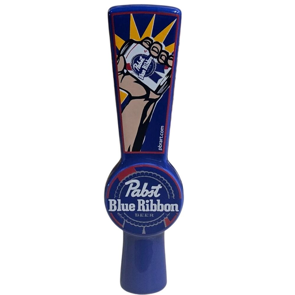Pabst Blue Ribbon Beer-Tap 9" PBR Iconic Art & Pabst Logo